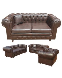 CHE-6FB - 6 Places - Chocolate ChesterMark  Leather Sofa, Very Solid - MAM150820945
