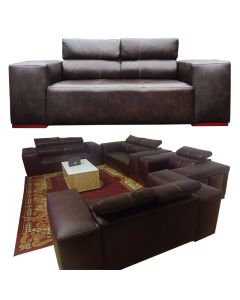 MBA - 9C - 9 seater - Royal Class MBA Chocolate Crocodile Leather Sofa, Very Comfortable - MAM2021100602