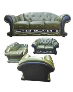 PER - 6GB - 6 Places - Oily Green PERRY Leather Sofa, Very Comfortable - PROMO - MAM241020200