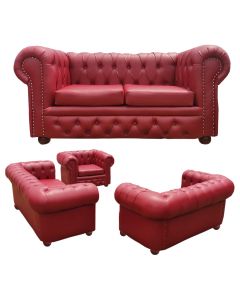 CHE-6OX - 6 Places - ChesterMc Ox-blood Leather Sofa, Very Solid - MAM1902604002