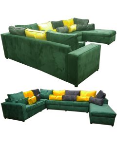 BES - 7DG - 100 Percent Velvet, Modern BESS Comfortable U-Shape Sofa - MAM2022180490