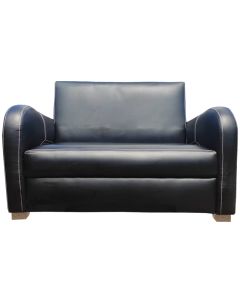 VIC-2B - 2 Places Black VICTOR Leather Couch Of Royal Class, Very Comfortable- MAM1805201421