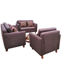BER - 6CC - 6 Places - BERYL SOFA Set With Luxury Chocolate Tisse Fabric, Very Comfortable- MAM30102001