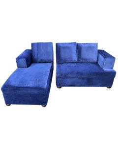 AON - ABL- 100 Percent Velour, Modern Comfortable Angle Sofa - MAM28122001