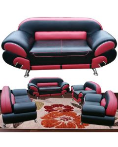 CNO-BR1 -  Black  Red Comfortable Leather Sofa - MAM15031905