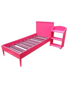 MTN-1P - 1 Place Modern Martin Pink Bed in Wood and Formica Finishing - MAM20211016043