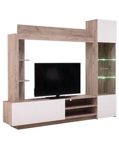 TVS - 1PC - Illuminated TV cabinet executed in Wood and glass, Very solid - MAM01132201