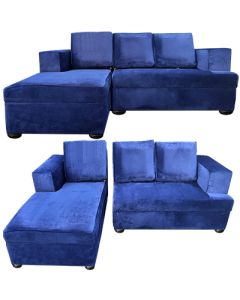 AON - ABL- 100 Percent Velour, Modern Comfortable Angle Sofa - MAM28122001