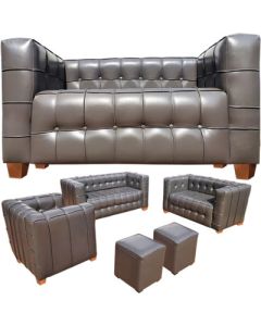 KEV - 8GG - 8 Places - Grey KEVIN Leather Sofa, Very Comfortable- MAM21122020