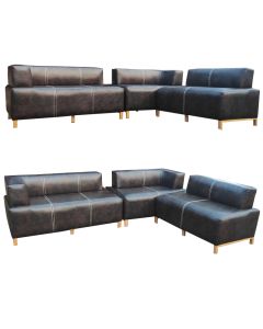 LEO-7C - 7 Places - Chocolate Leo Luxury Leather sofa, Very Solid - MAM1926005021