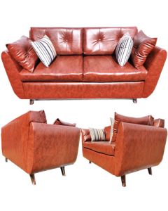 YAN - 5BR - 5 Places - YANI Luxury Brown Leather Sofa - MAM17122001