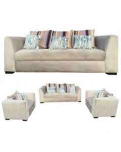 MSK - 6CW - 6 Places - Cream White Meshach Velvet Couch,  Very Comfortable - MAM202225507