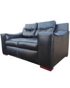 JOJ - 6B - 6 seater - Royal Class JOJO Black Leather Sofa, Very Comfortable - MAM2021020604