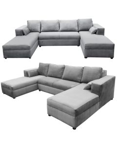 AON - AAA- 100 Percent Velour, Modern Comfortable Angle Sofa - MAM29122001