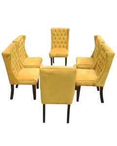 OMG- 6YY - 6 Places Yellow Luxury OMEGA Velvet Chairs For Home Or Offices - MAM2021239013