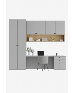 Modern Grey Wardrobe with Desk  Maimo Furniture Cameroon MAM14102025002