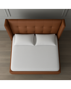 Modern Bed with Winged Upholstered Headboard and Quilted Panels | Maimo Furniture Cameroon-MAM0930202531