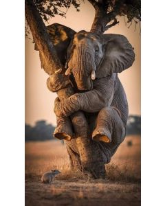 Funny Elephant & Mouse Art – Maimo Collection- MAM0910202532