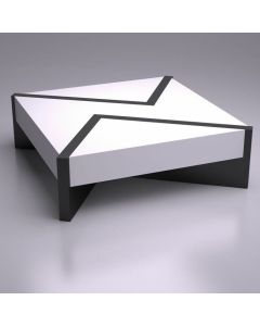 Modern Geometric Center Table | Black & White Coffee Table by Maimo Furniture MAM17102025001