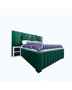 Elegant Bed with Geometric Padded Headboard | Maimo Furniture Cameroon-MAM093020255