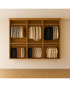 Floating Open Wardrobe – Six-Compartment Formica Wardrobe by Maimo Furniture-MAM1008202521