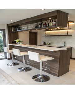 Bar Maison de Luxe avec Tabourets & Étagères LED | Mobilier Moderne MAM25102025002