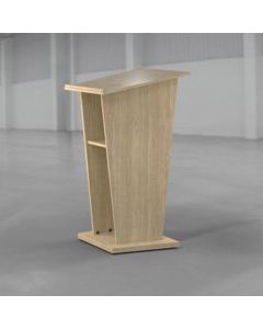 Light Wood Podium with Shelf – Modern Lecture & Church Podium by Maimo Furniture MAM3010202515