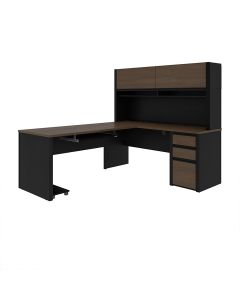 Executive L-Shape Office Desk with Hutch and Storage Drawers | MAIMO Furniture MAM07112025013