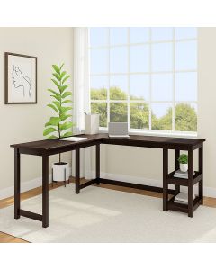 Modern L-Shape Corner Desk with Open Shelves | MAIMO Furniture MAM07112025012