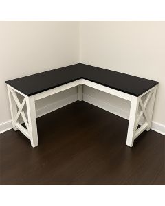 L-Shape Wooden Desk – Farmhouse Style Corner Workstation | MAIMO Furniture MAM071120250125