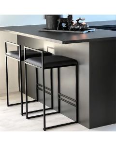 Minimalist Island Stool with Slim Metal Frame | Maimo Furniture Cameroon MAM11011202508