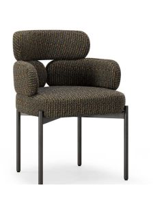 Modern Upholstered Accent Chair – Designer Arm Chair with Metal Legs by Maimo Furniture-MAM202618228