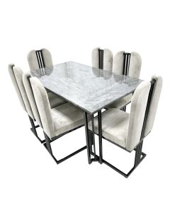 6CW- 6 Places Marble Dining Table, Very Solid - MAM20231609001