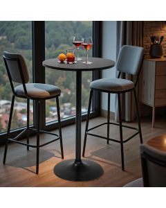 Minimalist Black High Chair & Bar Table Set | Modern Counter Furniture MAM201020250011