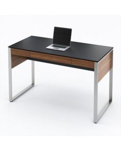 Modern Black Study Desk – Wooden Panel Desk with Metal Legs by Maimo MAM2910202503