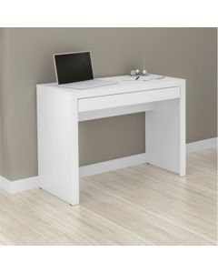 White Minimalist Study Desk with Drawer – Modern Desk by Maimo MAM2910202506