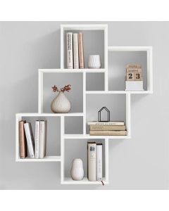 Wall-Mounted Formica Book Shelve with Geometric Design | Maimo Furniture Cameroon-MAM2210202512