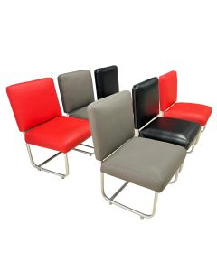 NF - 6BB - 6 Dismantable Metal  Leather Reception Chair, Very Solid - MAM20221005002