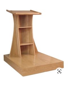 Classic Oak Wooden Podium with Platform – Elegant Church & Conference Lectern by Maimo Furniture MAM3010202517