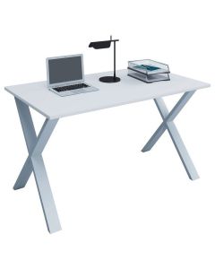 White Study Desk with X-Legs – Modern Minimalist Desk by Maimo Furniture MAM2910202516