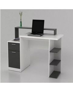 Study Desk with Shelf and Drawers – Modern Black & White Desk by Maimo Furniture MAM2910202517