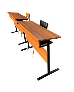 SCH - 2CC - Table Francis Pro de Class Moderne et Chaises, 2 Places Execute en Bois, Formica Et Metal - MAM202326051001