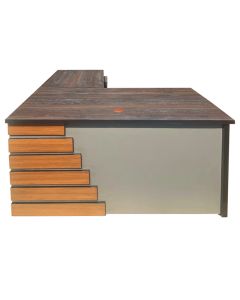 TAB - 1PC - Modern L-Shape Office Table Executed In Wood And Formica - MAM20222811002