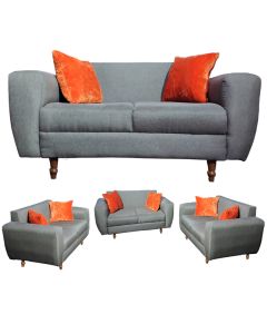 DIV-6M - 6 Places -  Grey BENJAMINE Velvet Sofa,  Very Comfortable - MAM202103066