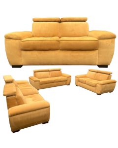 MBG-7YY - 7  Places, Modern MBA - GODDY Velour Sofa Set, Yellow Velvet Material - MAM20220911002