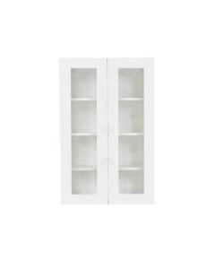 OFC - Office cabinet executed in wood and Glass, White - MAM1111112021
