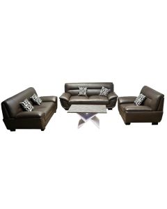MOL - 6CC-  6 Places Chocolate Modern  MOLA Leather Sofa, Very Solid  Comfortable - MAM20232507001