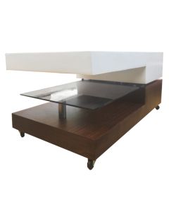 ADY- CT- Solid ANDY Glass , Wood and Formica Centre Table - MAM2021188012
