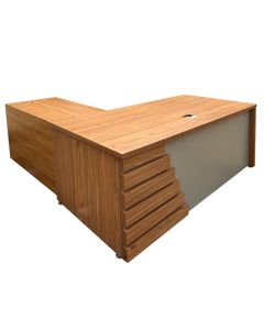 TAB - 1PC - Modern L-Shape Office Table Executed In Wood And Formica - MAM20222302001