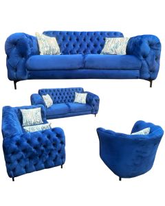 ONO - 6BB - 6 Places - Modern Blue  Velvet Onorine Sofa, Very Comfortable - MAM20233001002